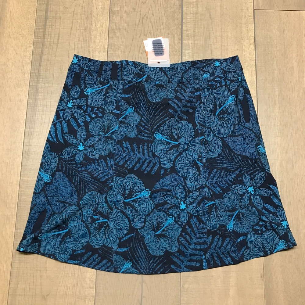 Rip Skirt Hawaii Wrap‎ Skirt Womens Size L Blue Maui Moonlight Adjustable Beach - Picture 2 of 13